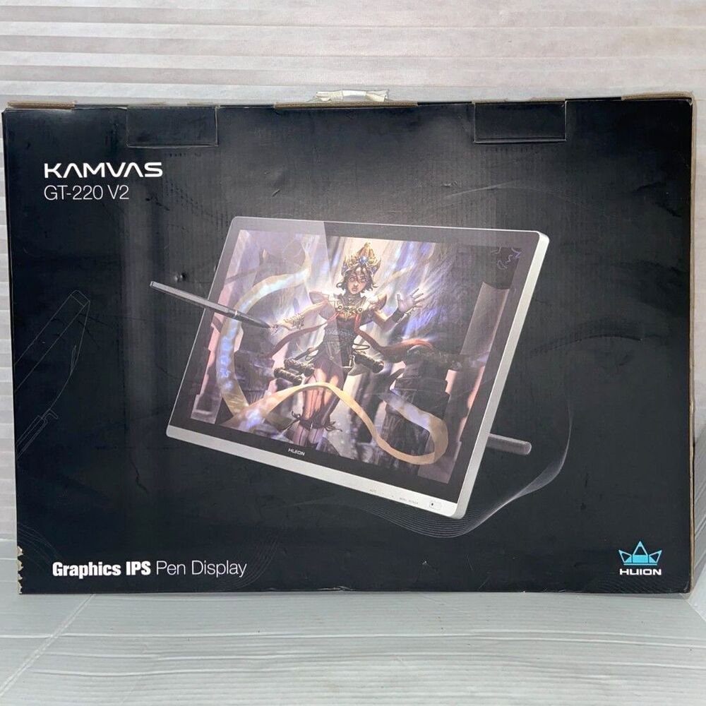 Brand New KAMVAS GT-220V2 HUION Graphics IPS Pen Display Never Out of Box!